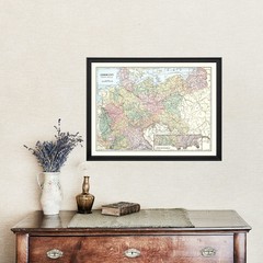 Old Map of Germany 1901 – Vintage Germany Art Wall Decor