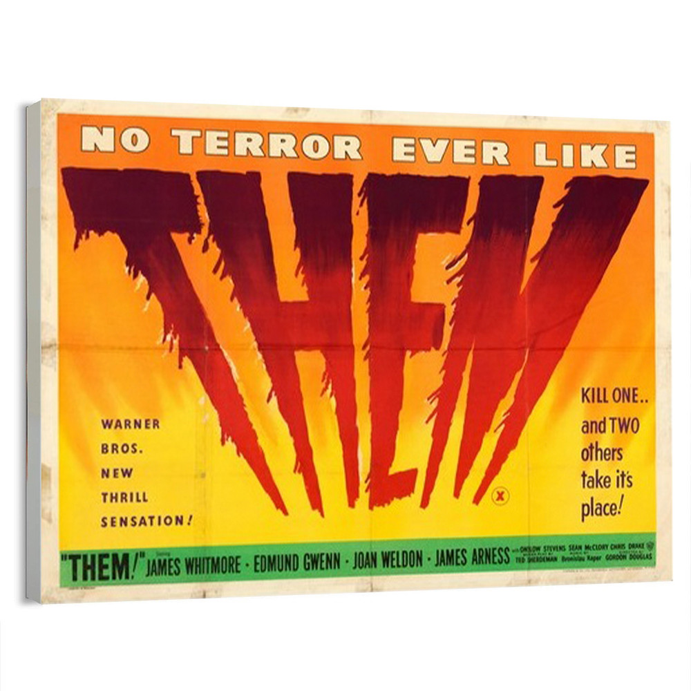1954 Them! (Warner Bros.) British Sci-Fi Movie Poster or Canvas Home Decor Art