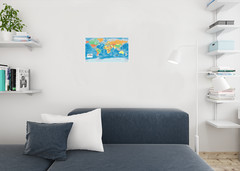 ProMaps Official 2019 World Map Classroom Reference Poster 12×18