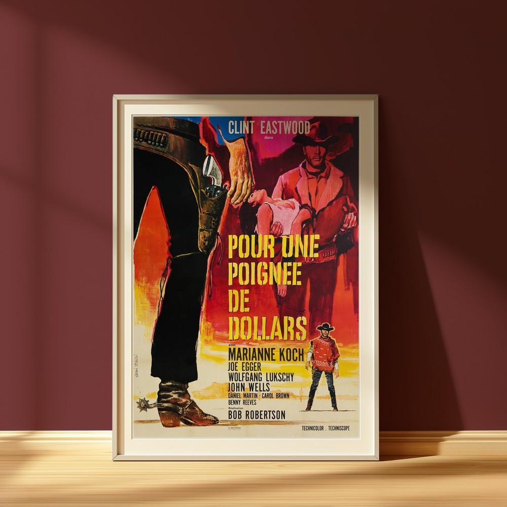 A Fistful of Dollars Movie Poster 1966 Sergio Leone Clint Eastwood Western Print