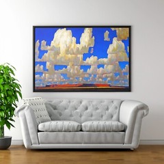 Maynard Dixon Cloud World Canvas/Poster Wall Art – Cloudscape Painting Print