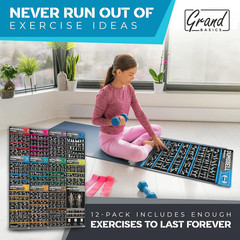 [12-PACK] Laminated Large Workout Poster Set – Perfect Workout Posters for Home