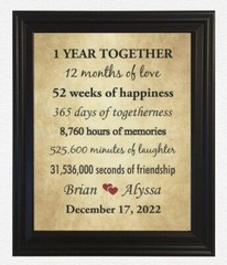 1st Anniversary Gifts for Wife, 1 Year Wedding Anniversary Gift for Husband