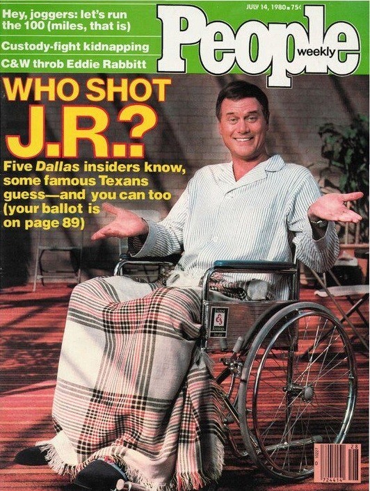 People Magazine (Who Shot JR Cover) 1980 POSTER 24 X 18 Inches Vintage Wall Art