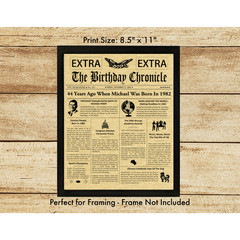 Birthday Gift for Woman 44th Birthday Gift for Men Born in 1982 Personalized