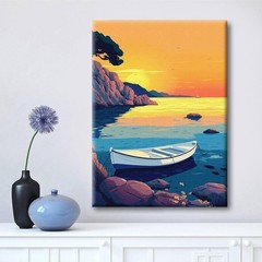 Framed Canvas Wall Art Print Modern Plant Wall Decor Ready to Hang Living Room