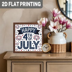 Celebrating Independence, Happy 4Th of July Fireworks Banner Home Decor