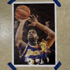 Magic Johnson Lakers Basketball NBA ✅ Man Cave Canvas Poster Wall Art ✅ 12×18 in