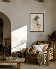 Jesus The Good Shepherd Art Print – Gentle Shepherd & Lamb Watercolor Painting