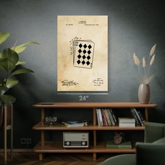 Playing Cards Patent Wall Art: Cards Decor, Card Player Gifts, Man Cave Decor