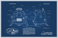 Lost In Space Space Pod Blueprint Cool Wall Decor Art Print Poster 12×18