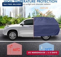 Car Cover Waterproof All Weather, 6 Layers Outdoor Full Exterior Cover Rain Sun