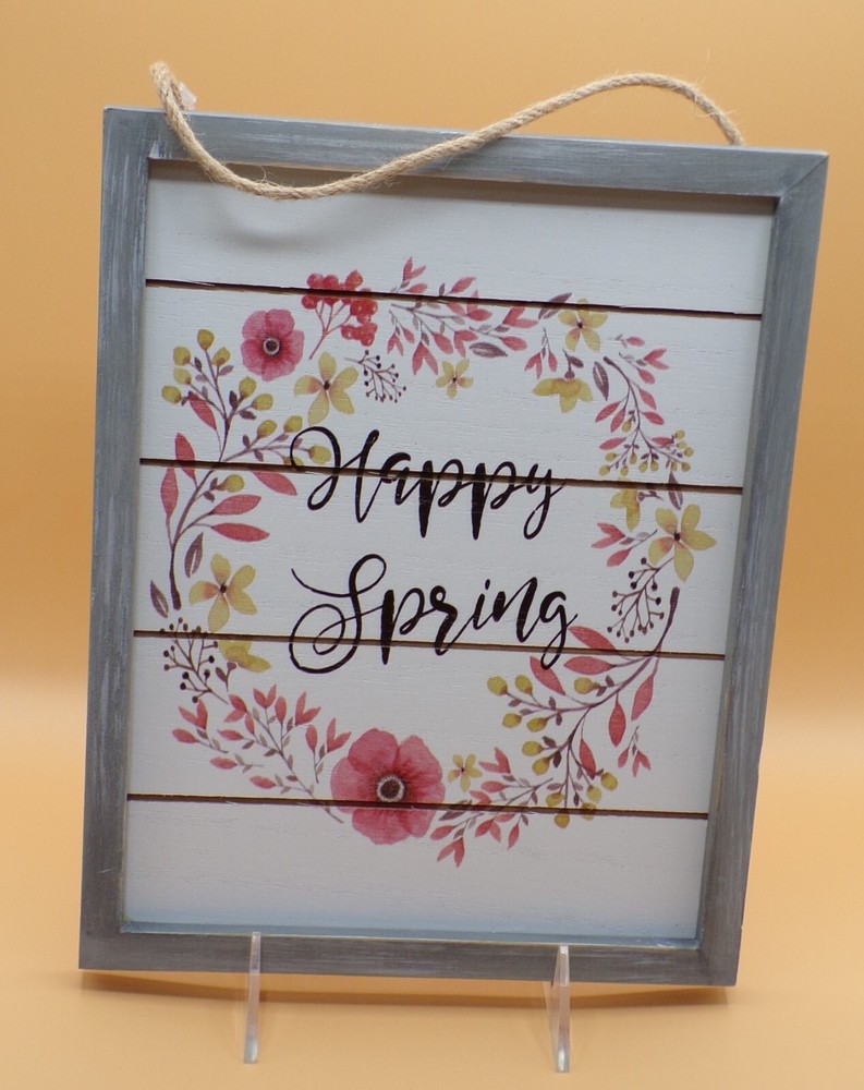 Happy Spring Framed Wall Art 8″x10″x.5″ New Transpac