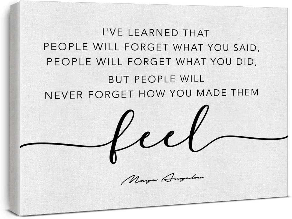 Inspirational Canvas Wall Art Motivational Quote I’Ve Learned That People Will N