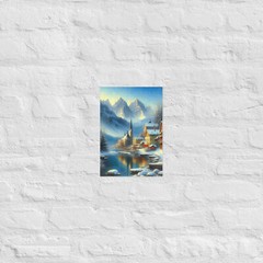 Snow town Art Print- Seasonal wall art | Impressions Art