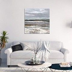 Yihui Arts Seascape Wall Art-Abstract Coastal Artwork Picture-Beach Oil