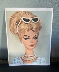 Retro Barbie Portrait Art Print 8×10 – Silkstone Blonde Beauty