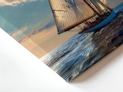 Canvas Sailboat Ocean Seascape Sky Nautical Blue Home Room Aesthetic Gift Print
