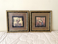 Set Flower Floral Wall Art Decor Frame Home Decoration Decor Hanging 15” x 15”