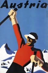 16801.Wall Decor Poster.Interior Art.Ski Alps Austria Travel Winter Sports