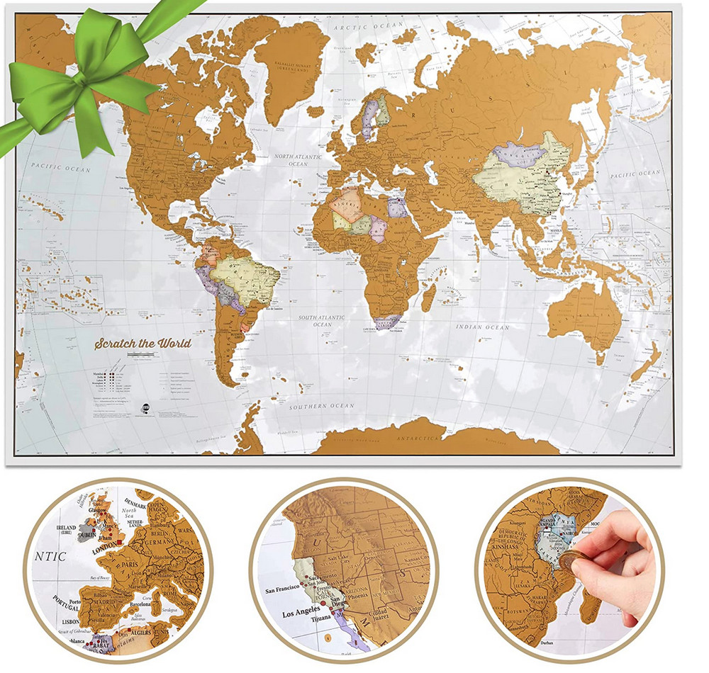 Scratch The World Travel Map – Scratch Off World Map Poster – X-Large 23 x 33