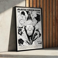Jujutsu Kaisen Poster Sukuna Toji Gojo Geto Choso Anime Manga Wall Art Decor