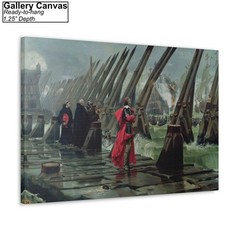 Richelieu on the Sea Wall of La Rochelle Canvas/Poster Wall Art – History Print