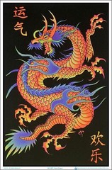 Asian Dragon Blacklight Poster 23 x 35