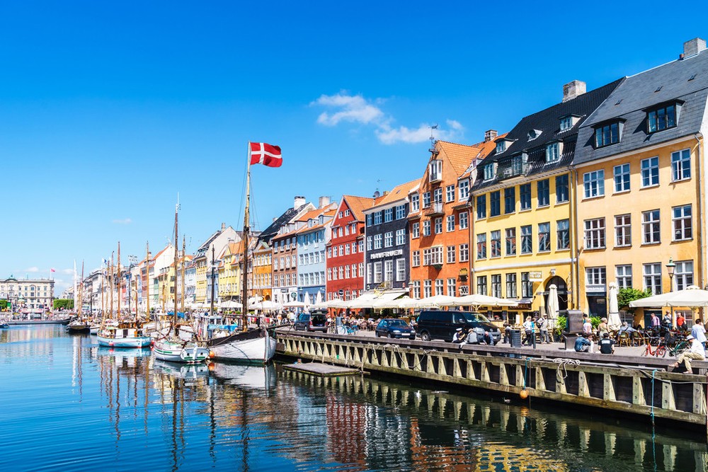 Nyhavn District Copenhagen Denmark Photo Art Print Poster 18×12