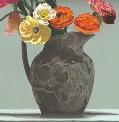 BEN SCHONZEIT Wedgewood 35.75″ x 49″ Serigraph 1994 Contemporary Pink, Orange, Y