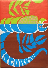 Scorpio. Vintage 1968 Psychedelic Zodiac Horoscope Astrology Poster, Simboli.