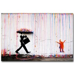 58199 BANKSY Coloured Rain Bild Street Wall Decor Print Poster