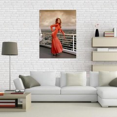 V2613 Marcia Cross Hot Actress Sexy Red Dress Decor WALL POSTER PRINT