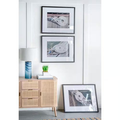 Framed 30 In. X 24 In. Rope Wall Art with Black Frame, Wall Decor for Living Roo