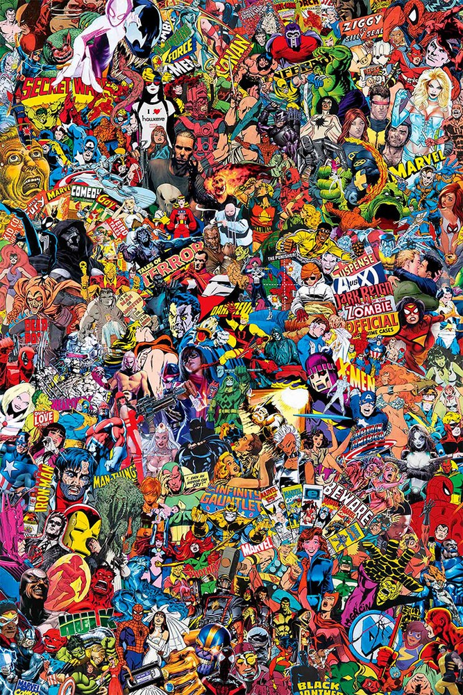 Graffiti Superheroes Cartoon Colourful Painting Wall Art Home – POSTER 20×30