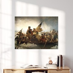 Washington Crossing the Delaware Painting America History Wall Art Poster Print
