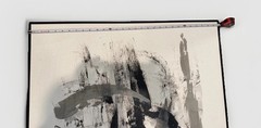 Canvas Wall Art Black and White Gray Abstract, Large Framed 30×40