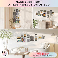 97 Decor Vintage Eclectic Wall Art Collage – Abstract Modern Art Prints for Wall