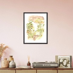 Premium Wooden Framed Poster With Premium Matte Paper Jungle – Art Numérique à T