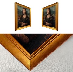 Vinatge Gold Frame Mona Lisa Holding Nose Bathroom Wall Art Funny Monalisa Ba…
