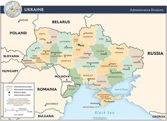 2022 Administrative CIA Map of Ukraine Geography Homeschooling History Poster