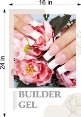 Gel Builder 11 Photo-Realistic Paper Poster Salon Nail Non-Laminate Vertical
