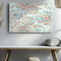 Abstract Mandala Pattern Canvas Wall Art Bohemian Style Decorative Canvas Print