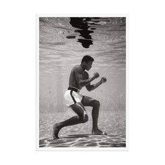 Muhammad Ali Underwater Boxing Poster – Vintage Sports Wall Art Print, Unframed