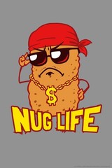 Nug Life Chicken Nugget Funny Chicken Art Chicken Decor Hen Art Farm Kitchen Wal