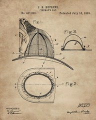 6 Firefighter Patent Art Prints 8″x10″ Gift Idea for Firemen First Responder
