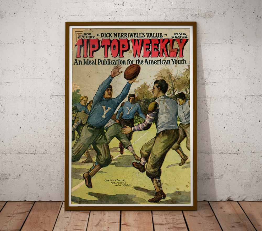 1907 Football Magazine POSTER! (up to 24″ x 36″) – Sports – Vintage – Antique