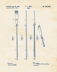 Classic Rowing Patent Prints, 4 (8×10) Art Decor Home Work Office School Student