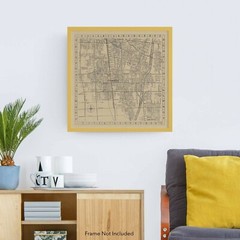 City of Compton Map, Los Angeles, California circa 1946 – 24 inches x 24 inches