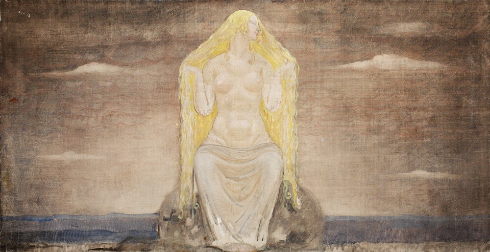 John Bauer – Freja Norse Goddess Art Nouveau Art Print 1915
